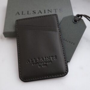 All Saints Callie Olive leather cardholder